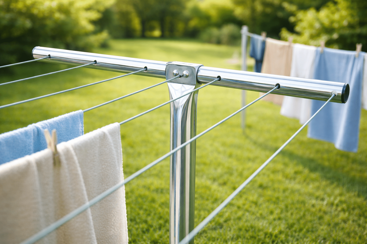 poteau pour fil à linge